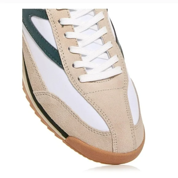 💚🔹️TRETORN🔹️ Suede  Kristine Retro Joggers White/kelly green for women - Picture 4 of 7